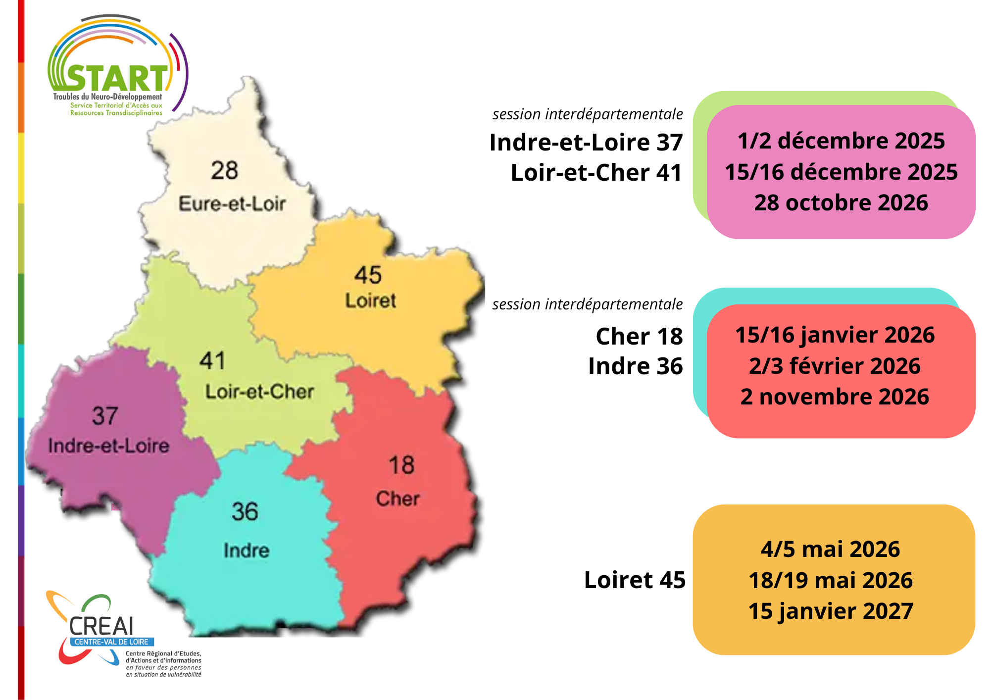 Carte START sessions 2025 2026